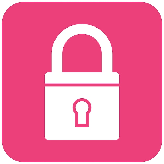 Ilustración del diseño del icono vectorial bloqueado