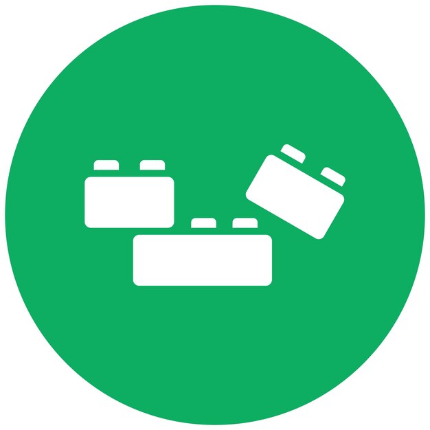 Ilustración del diseño del icono vectorial de bloques de plástico