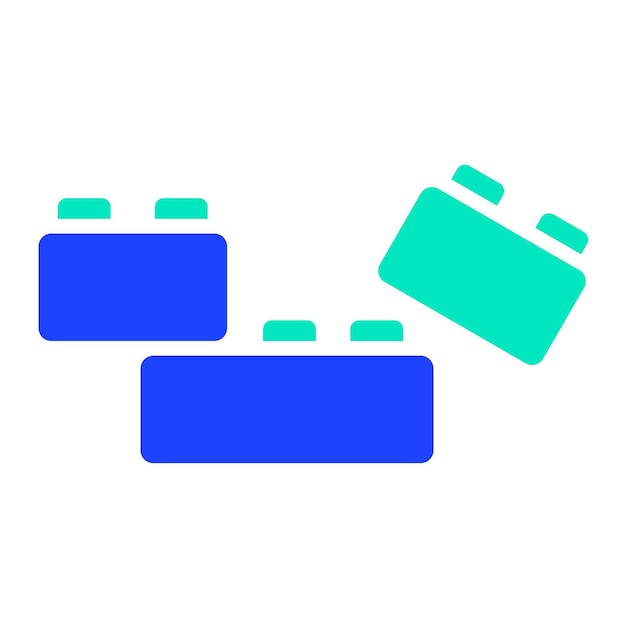Ilustración del diseño del icono vectorial de bloques de plástico