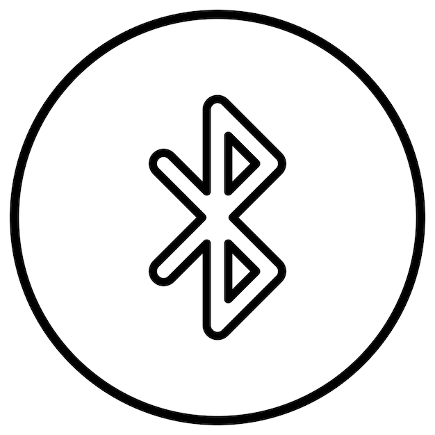 Ilustración del diseño del icono vectorial de Bluetooth