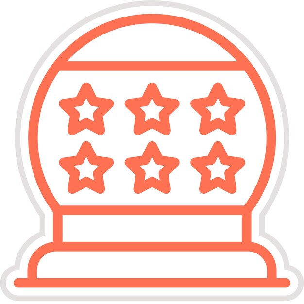 Ilustración del diseño del icono vectorial de la bola de cristal