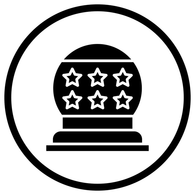 Ilustración del diseño del icono vectorial de la bola de cristal