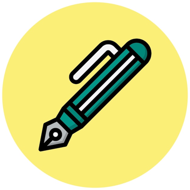 Ilustración del diseño del icono vectorial del bolígrafo