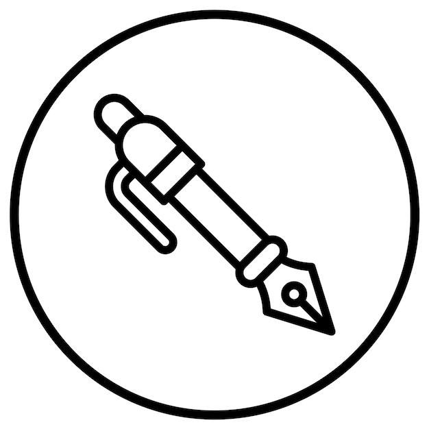 Ilustración del diseño del icono vectorial del bolígrafo