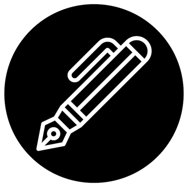 Ilustración del diseño del icono vectorial del bolígrafo
