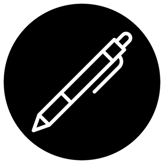 Ilustración del diseño del icono vectorial del bolígrafo