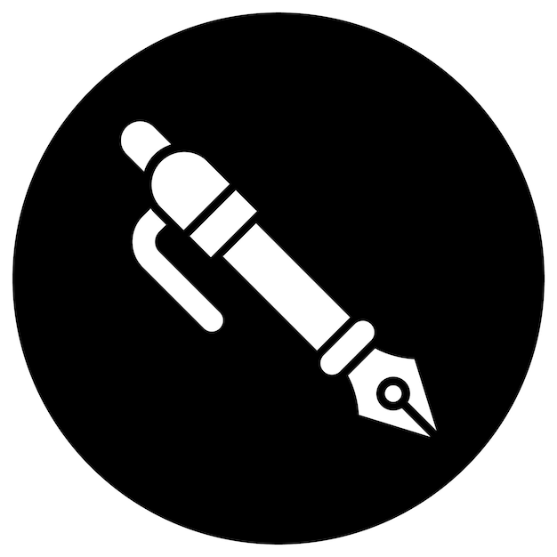 Ilustración del diseño del icono vectorial del bolígrafo