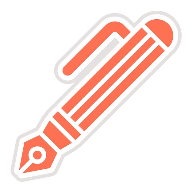 Ilustración del diseño del icono vectorial del bolígrafo