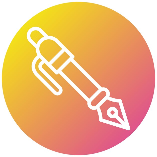 Ilustración del diseño del icono vectorial del bolígrafo
