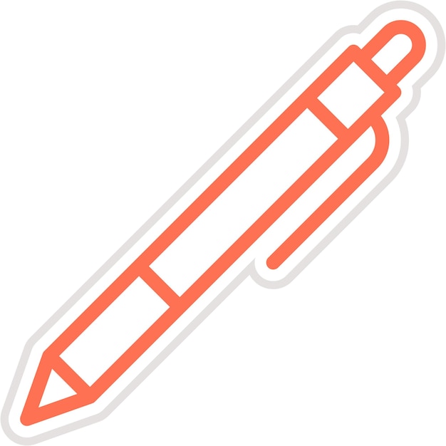 Ilustración del diseño del icono vectorial del bolígrafo