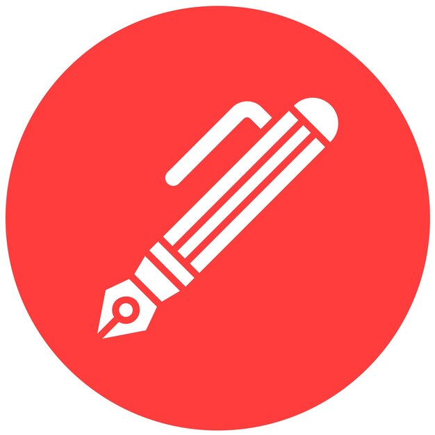 Ilustración del diseño del icono vectorial del bolígrafo