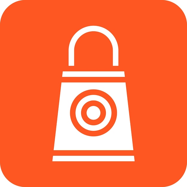 Ilustración del diseño del icono vectorial de la bolsa de compras