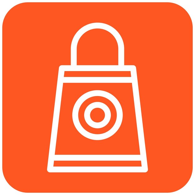Ilustración del diseño del icono vectorial de la bolsa de compras