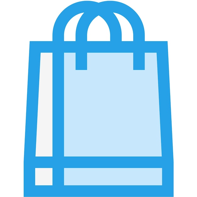 Ilustración del diseño del icono vectorial de la bolsa de compras
