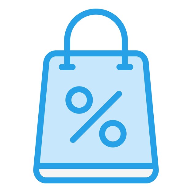 Ilustración del diseño del icono vectorial de la bolsa de compras