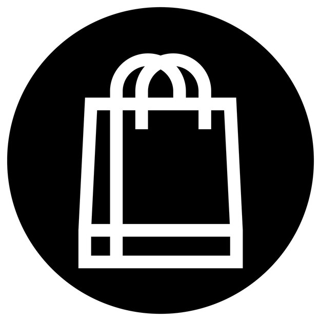 Ilustración del diseño del icono vectorial de la bolsa de compras