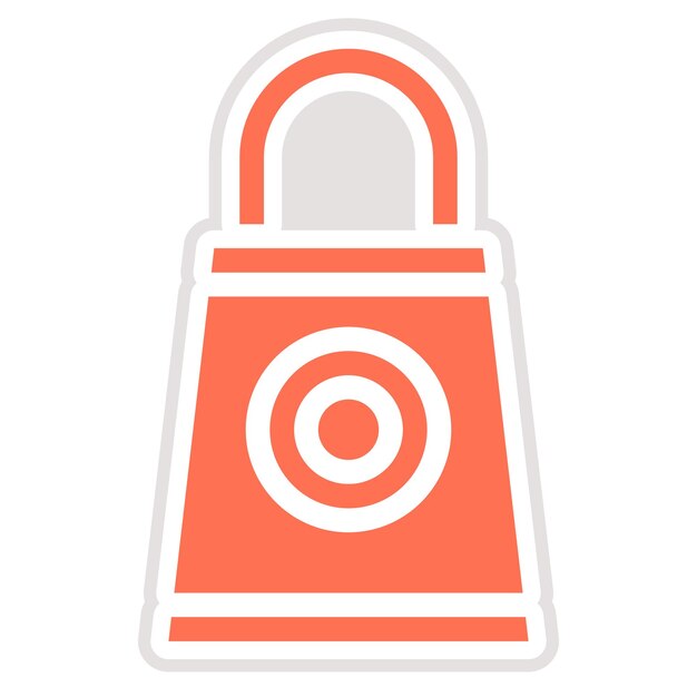 Ilustración del diseño del icono vectorial de la bolsa de compras