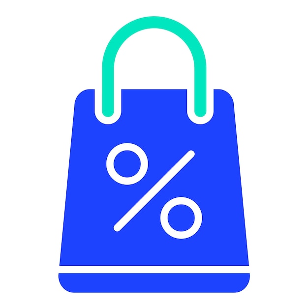 Ilustración del diseño del icono vectorial de la bolsa de compras