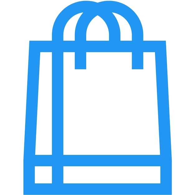 Ilustración del diseño del icono vectorial de la bolsa de compras