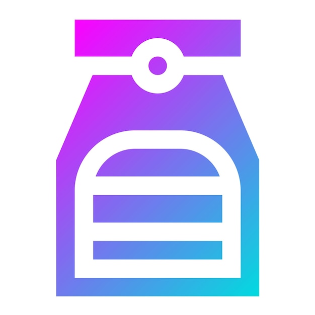 Ilustración del diseño del icono vectorial de la bolsa de entrega