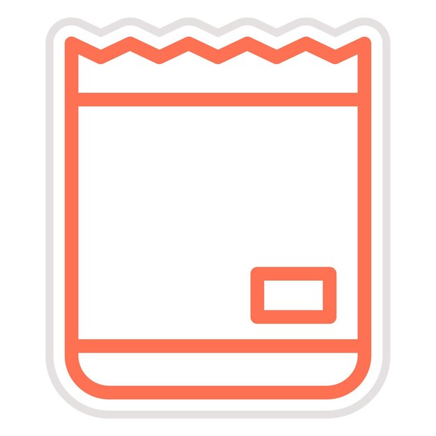 Ilustración del diseño del icono vectorial de la bolsa de papel