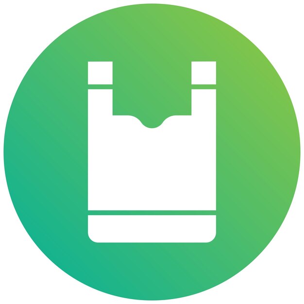 Ilustración del diseño del icono vectorial de la bolsa de plástico