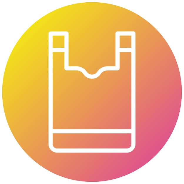 Ilustración del diseño del icono vectorial de la bolsa de plástico