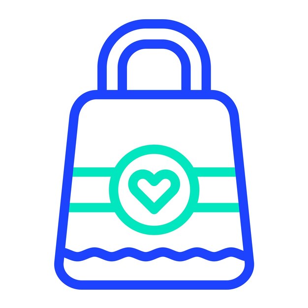 Ilustración del diseño del icono vectorial de la bolsa de regalos