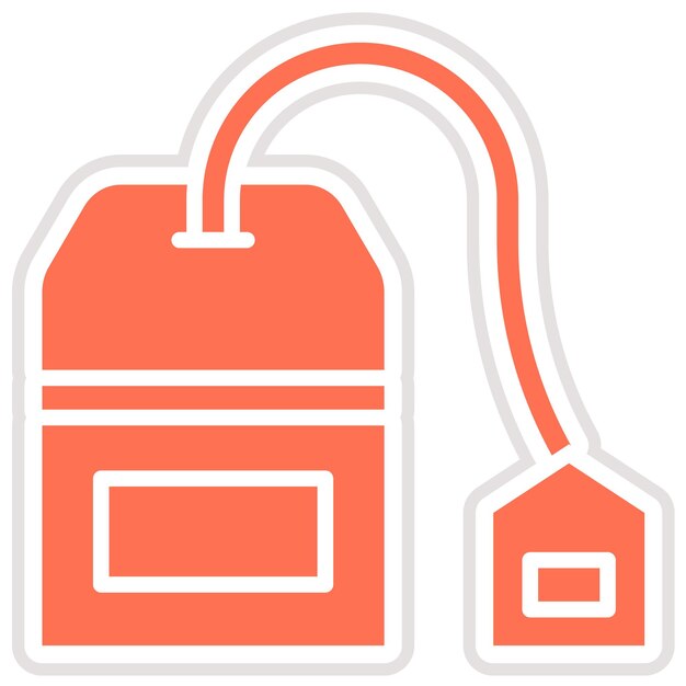 Ilustración del diseño del icono vectorial de la bolsa de té