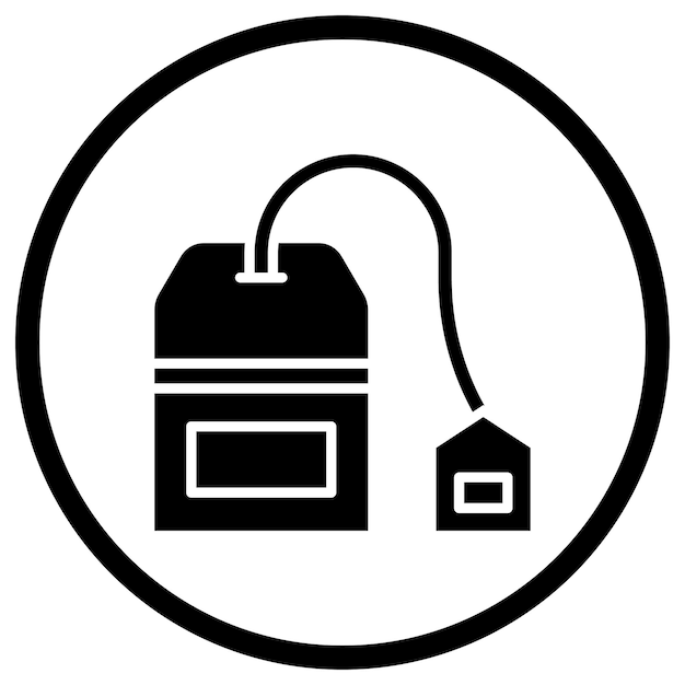 Ilustración del diseño del icono vectorial de la bolsa de té