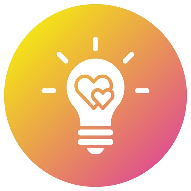 Ilustración del diseño del icono vectorial de la bombilla