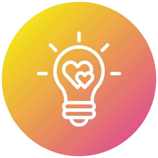 Ilustración del diseño del icono vectorial de la bombilla