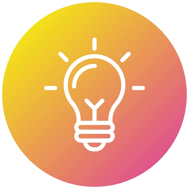 Ilustración del diseño del icono vectorial de la bombilla