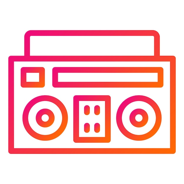 Ilustración del diseño del icono vectorial de Boombox