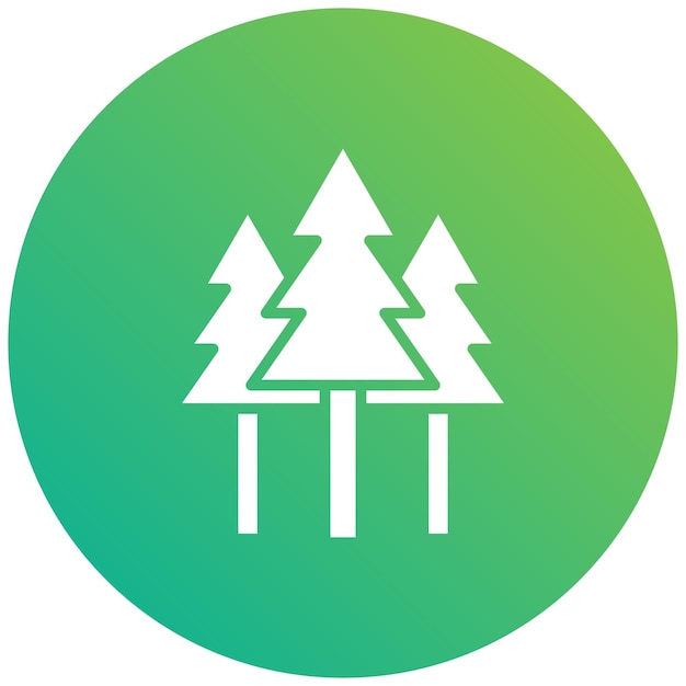 Ilustración del diseño del icono vectorial del bosque