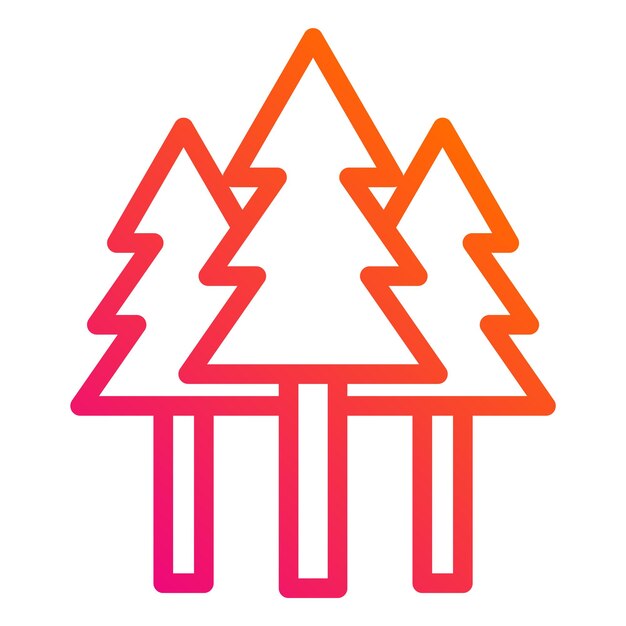 Ilustración del diseño del icono vectorial del bosque