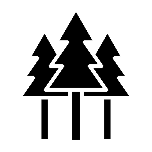 Ilustración del diseño del icono vectorial del bosque