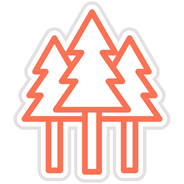 Ilustración del diseño del icono vectorial del bosque
