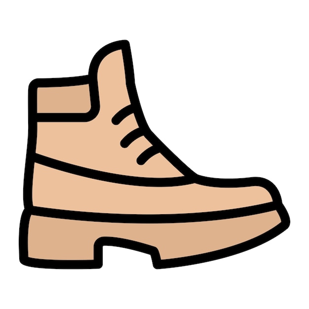 Ilustración del diseño del icono vectorial de las botas
