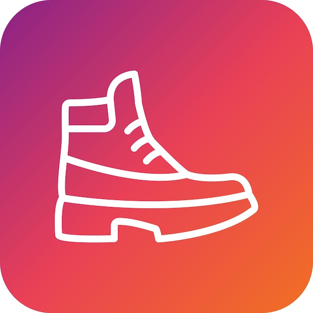 Ilustración del diseño del icono vectorial de las botas
