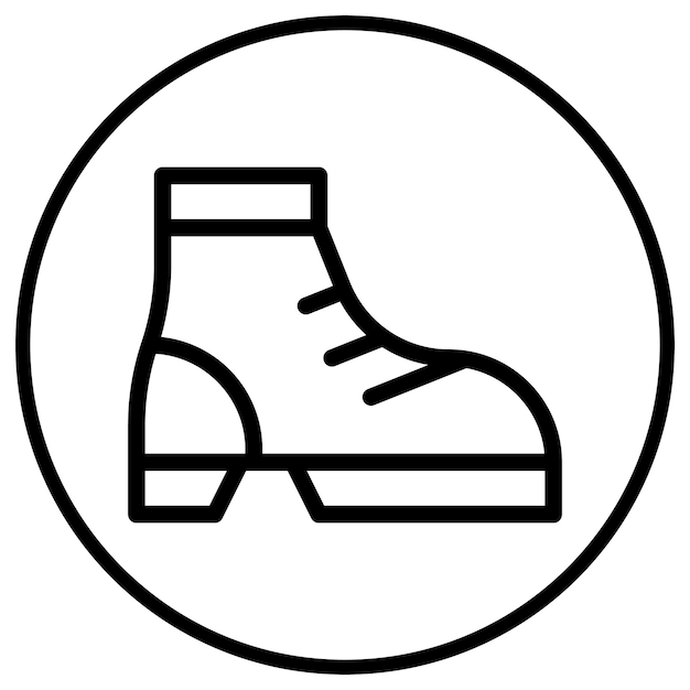 Ilustración del diseño del icono vectorial de las botas