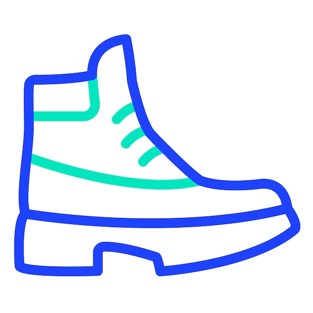 Ilustración del diseño del icono vectorial de las botas