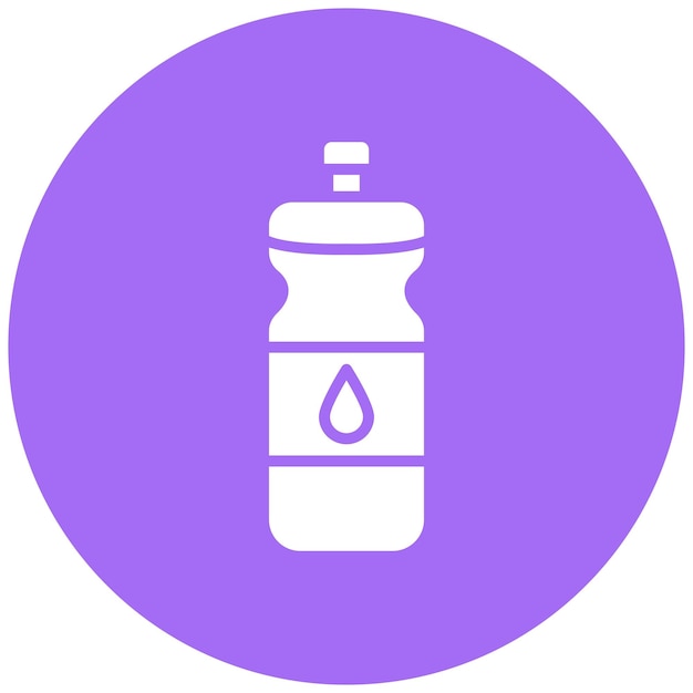 Ilustración del diseño del icono vectorial de la botella de agua