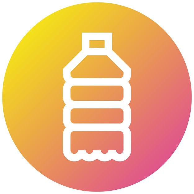 Ilustración del diseño del icono vectorial de la botella de agua