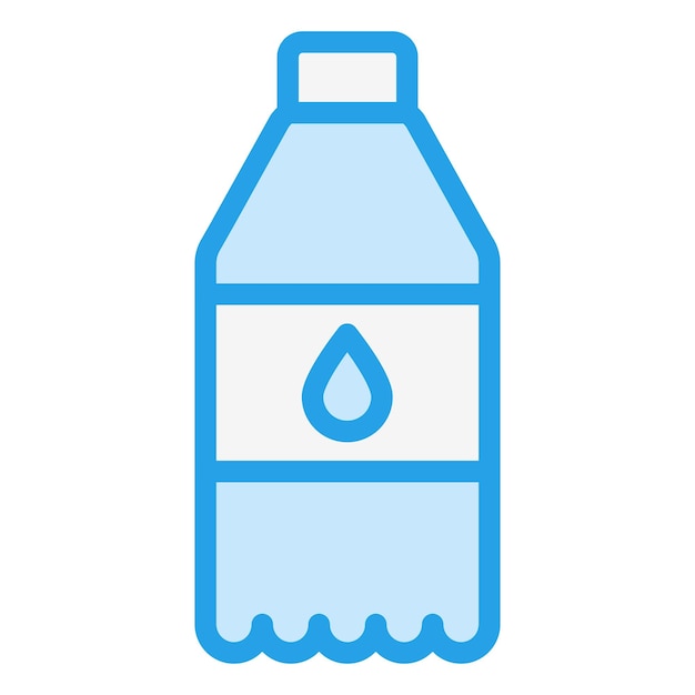 Ilustración del diseño del icono vectorial de la botella de agua