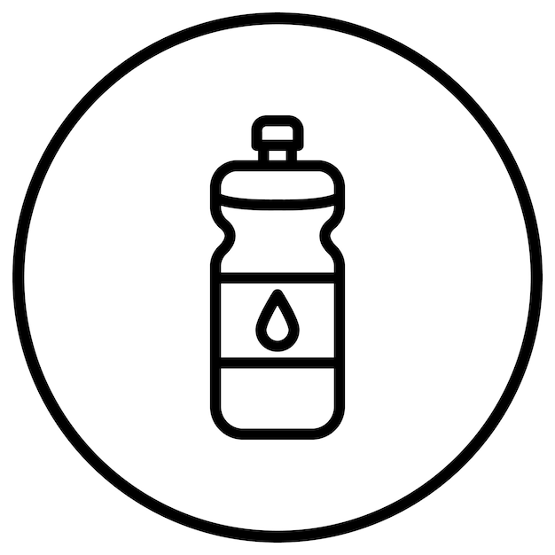Ilustración del diseño del icono vectorial de la botella de agua