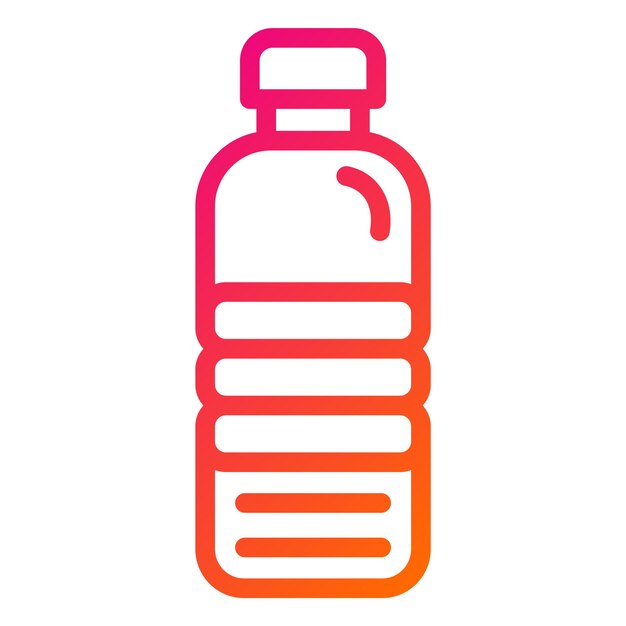 Ilustración del diseño del icono vectorial de la botella de agua