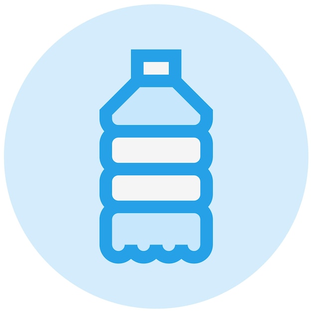 Ilustración del diseño del icono vectorial de la botella de agua