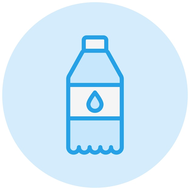 Ilustración del diseño del icono vectorial de la botella de agua