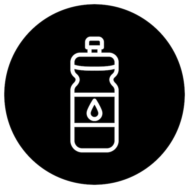 Ilustración del diseño del icono vectorial de la botella de agua